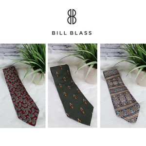 3 Bill Blass Men's Silk Ties🌻